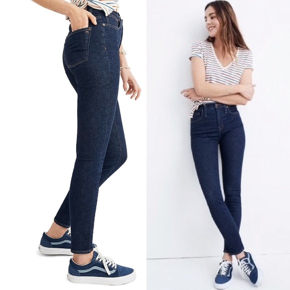 Madewell Denim - Madewell Curvy High Rise Skinny Jeans Raw Hem 26